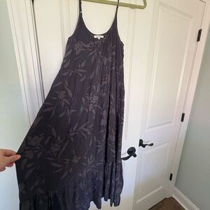 ZSupply Lido Floral Gray Midi Dress.  Small